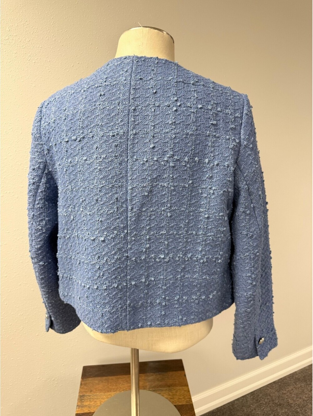 H&M Blue Textured Jacket - Picture 5 of 12